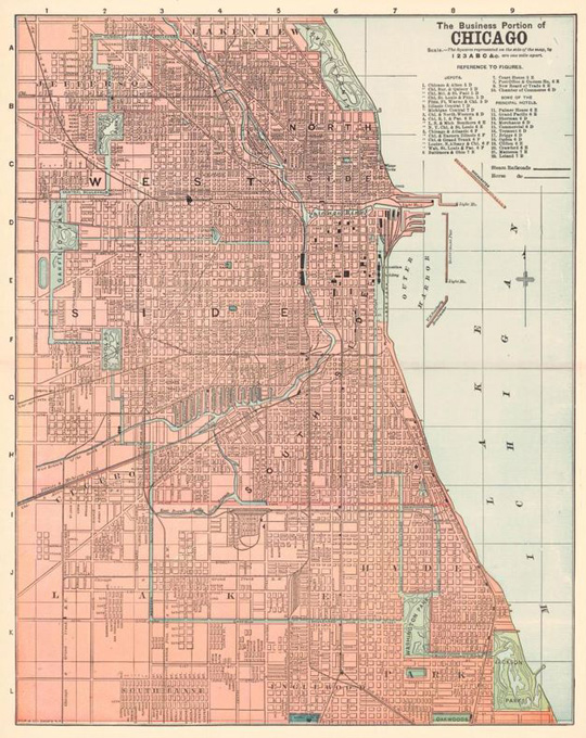 1892 Chicago map